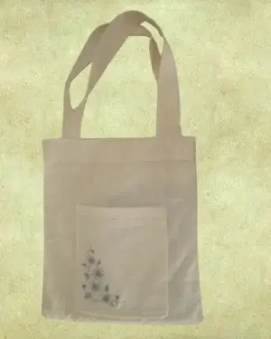 Bolsa Bordada Grande, de Tela Lienzo