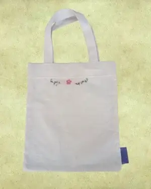 Bolsa de Tela Lienzo - Mediana y bordada