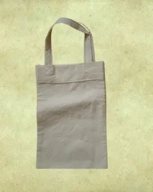 Bolsa Mediana de Tela Lienzo - con asas cortas